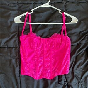 Pink Lace Corset Top